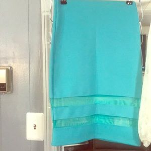 Fitted skirt with shear details